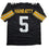 Autographed/Signed Terry Hanratty Pittsburgh Black Football Jersey Beckett BAS COA