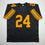 Autographed/Signed JT Thomas Pittsburgh Black Color Rush Football Jersey Beckett BAS COA