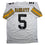 Autographed/Signed Terry Hanratty Pittsburgh White Football Jersey JSA COA