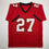 Autographed/Signed LeGarrette Blount Tampa Bay Red Football Jersey JSA COA