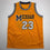 Autographed/Signed Yaxel Lendeborg Michigan Yellow College Basketball Jersey JSA COA