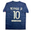 Autographed/Signed Neymar Jr. PSG Paris Saint-Germain Blue Soccer Futbol Jersey Beckett BAS COA