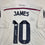 Autographed/Signed James Rodriguez Real Madrid White Soccer Futbol Jersey Beckett BAS COA