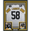 Framed Autographed/Signed Jack Lambert 35x39 Pittsburgh White Football Jersey JSA COA