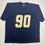 Autographed/Signed Akheem Mesidor Los Angeles San Diego Navy Blue Football Jersey JSA COA