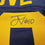 Framed Autographed/Signed Jordan Love 35x39 Green Bay Blue Retro Football Jersey Beckett BAS COA