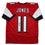 Autographed/Signed Julio Jones Atlanta Red Football Jersey Beckett BAS COA