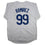 Autographed/Signed Manny Ramirez MannyWood Los Angeles White Baseball Jersey Beckett BAS COA