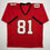 Autographed/Signed Antonio Brown Tampa Bay Red Football Jersey Beckett BAS COA