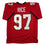 Autographed/Signed Simeon Rice Tampa Bay Red Football Jersey JSA COA
