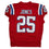 Autographed/Signed Marcus Jones New England Red Pro Cut Football Jersey Beckett BAS COA