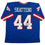 Autographed/Signed Cam Skattebo New York Blue Retro Football Jersey Beckett BAS COA