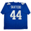 Autographed/Signed Cam Skattebo New York Blue Football Jersey Beckett BAS COA