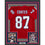 Framed Autographed/Signed Ben Coates 35x39 New England Red Football Jersey JSA COA