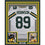 Framed Autographed/Signed Dave Robinson 35x39 HOF 13 Green Bay White Football Jersey JSA COA