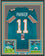 Framed Autographed/Signed Devante Parker 35x39 Miami Retro Teal Football Jersey JSA COA