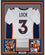 Framed Autographed/Signed Drew Lock Denver White Football Jersey Beckett BAS COA