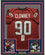 Framed Autographed/Signed Jadeveon Clowney 35x39 Houston Red Football Jersey JSA COA