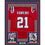 Framed Autographed/Signed Jaylinn Hawkins 35x39 New England Red Football Jersey Beckett BAS COA