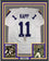 Framed Autographed/Signed Joe Kapp 35x39 Minnesota White Football Jersey JSA COA