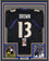 Framed Autographed/Signed John Brown 35x39 Baltimore Black Football Jersey JSA COA