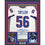 Framed Autographed/Signed Lawrence Taylor 35x39 New York White Stat Football Jersey Beckett BAS COA