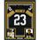 Framed Autographed/Signed Mike Wagner 35x39 4x SB Champ Pittsburgh Black Football Jersey JSA COA