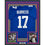 Framed Autographed/Signed Plaxico Burress 35x39 New York Blue Football Jersey JSA COA