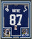 Framed Autographed/Signed Reggie Wayne 35x39 Indianapolis Blue Football Jersey JSA COA