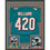 Framed Autographed/Signed Ricky Williams 35x39 Smoke Weed Everyday Puff Puff Run #420 Inscribed Miami Teal Football Jersey Beckett BAS COA