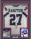 Framed Autographed/Signed Rodney Hampton 35x39 New York White Football Jersey PSA/DNA COA