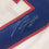 Framed Autographed/Signed Rodney Hampton 35x39 New York White Football Jersey PSA/DNA COA