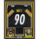Framed Autographed/Signed T.J. Watt 35x39 Pittsburgh Black Football Jersey Beckett BAS COA