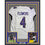 Framed Autographed/Signed Zay Flowers 35x39 Baltimore White Football Jersey Beckett BAS COA
