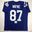 Autographed/Signed Reggie Wayne Indianapolis Blue Football Jersey Beckett BAS COA
