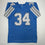 Autographed/Signed Alex Anzalone Detroit Blue Football Jersey Beckett BAS COA