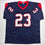 Autographed/Signed Arian Foster Houston Blue Football Jersey Beckett BAS COA