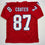Autographed/Signed Ben Coates New England Red Football Jersey JSA COA