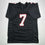 Autographed/Signed Bijan Robinson Atlanta Retro Black Football Jersey Beckett BAS COA