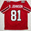 Autographed/Signed Billy White Shoes Johnson Atlanta Red Football Jersey JSA COA