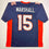 Autographed/Signed Brandon Marshall Denver Blue Football Jersey Beckett BAS COA