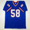 Autographed/Signed Carl Banks New York Blue Football Jersey JSA COA