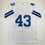 Autographed/Signed Cliff Harris Dallas White Football Jersey Beckett BAS COA