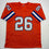 Autographed/Signed Clinton Portis Denver Retro Orange Football Jersey Beckett BAS COA
