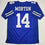 Autographed/Signed Craig Morton Dallas Blue Football Jersey JSA COA