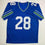 Autographed/Signed Curt Warner Seattle Blue Retro Football Jersey Beckett BAS COA