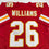 Autographed/Signed Damien Williams Kansas City Red Football Jersey JSA COA