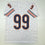 Autographed/Signed Dan Hampton HOF 2002 Chicago White Football Jersey JSA COA