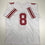 Autographed/Signed Daniel Jones New York White Football Jersey Beckett BAS COA