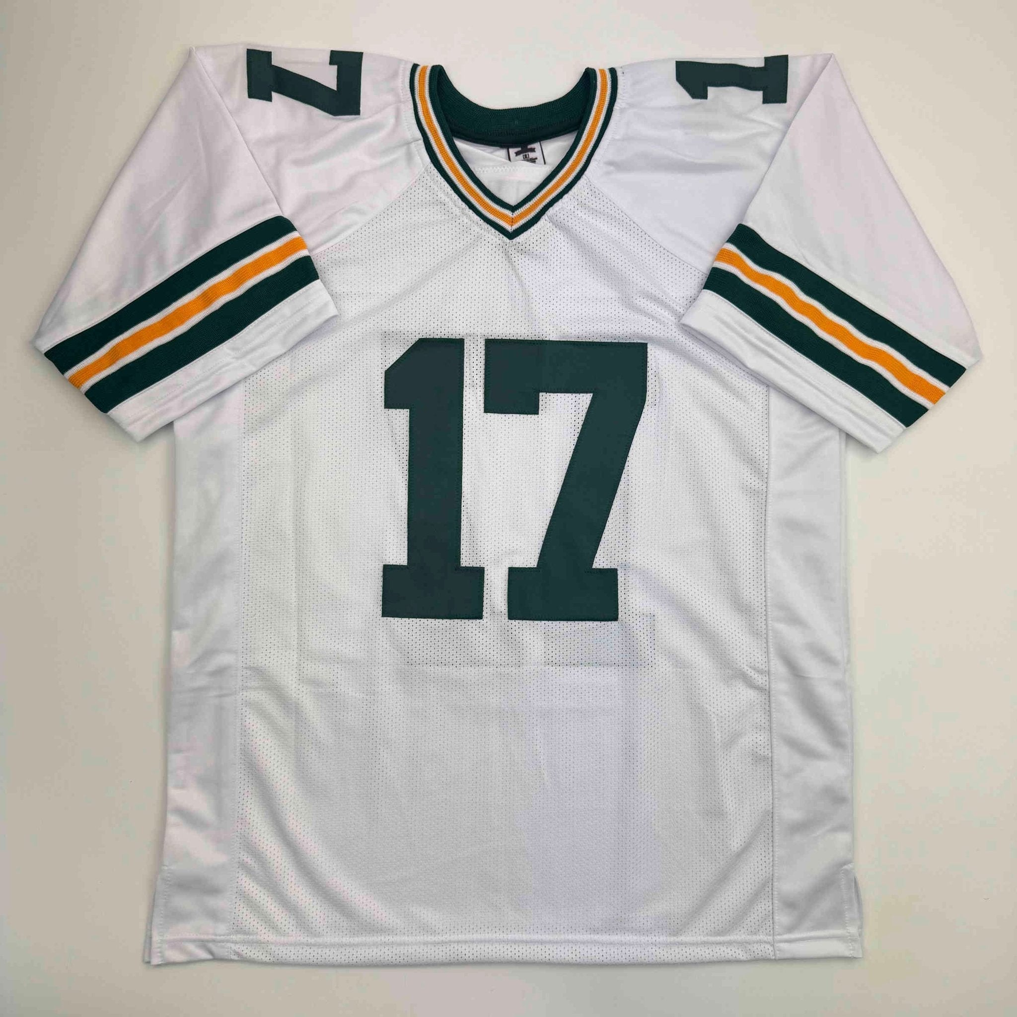 Autographed/Signed Davante Adams Green Bay White Football Jersey Beckett BAS COA